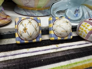 "Juego de 2 tiradores de perilla con herrajes Mackenzie Childs 1,5"" Petite multicolor" - Imagen 1 de 3