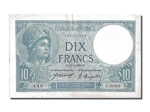 [#201260] Biljet, Frankrijk, 10 Francs, 10 F 1916-1942 ''Minerve'', 1921, 1921-0 - Picture 1 of 2