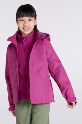 Mountain Warehouse Kids Fell 3 in 1 Jacket Water Resistant Children Raincoat - Image 1 of 4