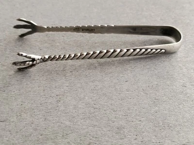 Pinzas antiguas de colección de plata de ley 925 con garra de pájaro WHITING MANUFACTURING CO Foto 1 de 4