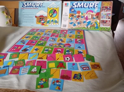 Vintage 1983 THE SMURF GAME Smurfs 1980's MB Board Game 100% Complete - Image 1 of 4