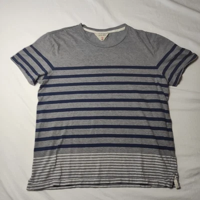 Camiseta Rag & Bone Dean M Hecha a Mano en Portugal Camiseta 100% Algodón Gris Rayas Foto 1 de 4