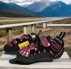 NWT LA SPORTIVA TARANTULA Climbing Shoes Red Plum Women's 7 1/2 Men's 6 1/2 - Picture 1 of 10