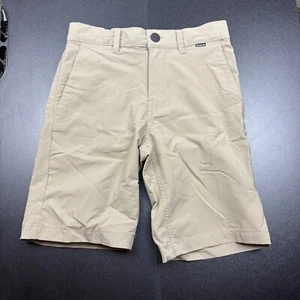 Hurley Dri-Fit Shorts Khaki Tan Beige Brown Kids Size 12 Nylon Blend - Picture 1 of 6