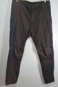 Maharishi Black Heavily Distressed Belt Loop Black Tapered Cotton Pants XL/36