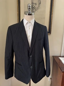 John Varvatos Star U.S.A 2-Button Peak Lapel Fine Subtle Stripe Jacket Size 40 R - Picture 1 of 9