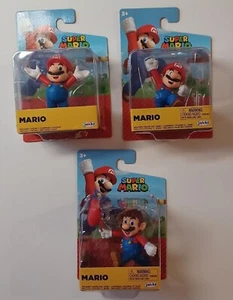 Jakks World of Nintendo Super Mario 2.5" Jumping MARIO Mini Figure NEW Lot of 3 - Picture 1 of 5