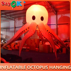 Inflatable Octopus Hanging Model Light W/ Color LED Party Stage Event Decoration - Picture 1 of 7