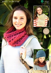 Knitting Pattern Sirdar #7161 ~ Hat ~ Snood ~ Scarf ~ - Picture 1 of 2