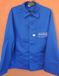 Vintage EU French Blue Work Jacket Drei-Punkt Chore Coat Polycotton New (XL, 54) - Picture 1 of 10
