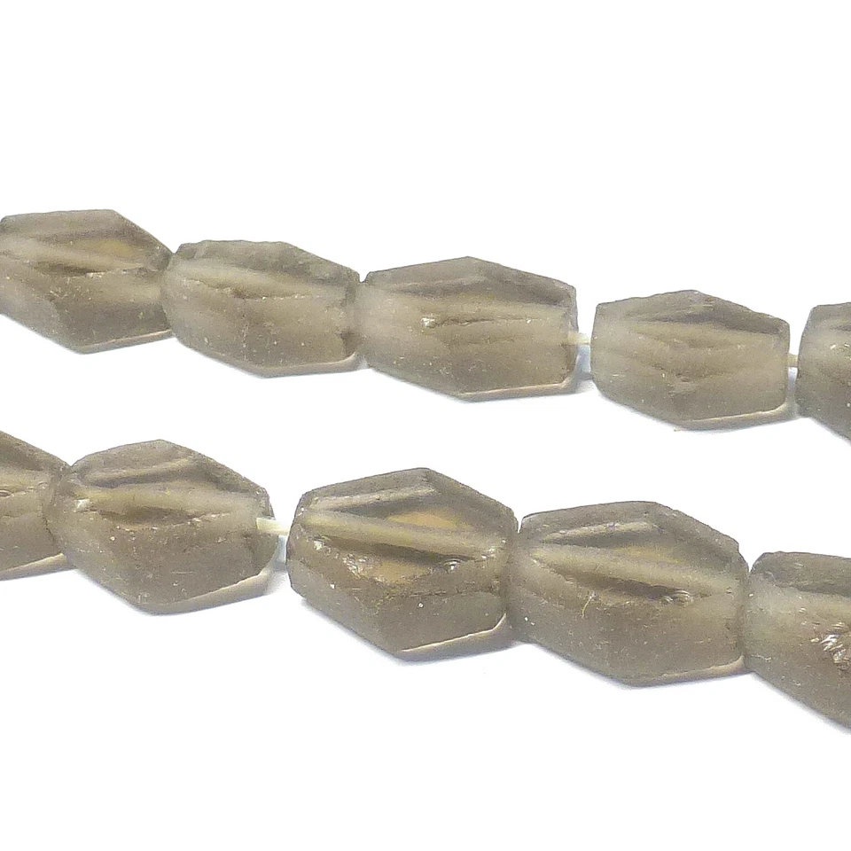 Glasperlen Raute Bali Indonesien 16-18 mm rauchquarz 22-23 Perlen Spacer N077 - Bild 1 von 4