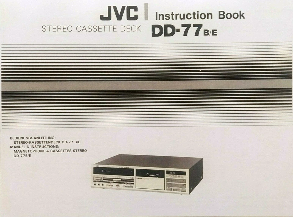 JVC DD-77 B/E - Stereo Kassettenspieler - Bedienungsanleitung BENUTZERHANDBUCH