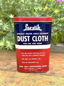 Vintage Las'stik Dust Cloth Tin - Picture 1 of 3