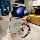 Matte Case Cover Glitter Bracelet Love For Samsung Galaxy Z Flip5 4 Oppo Find N2