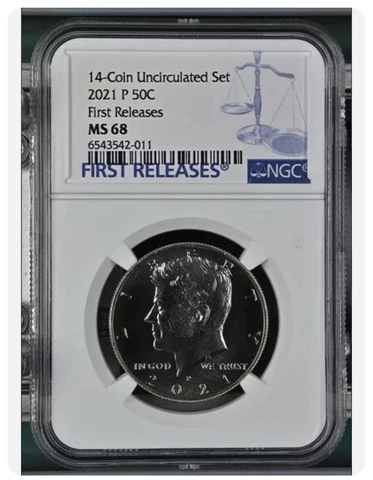 2021 P 50C Kennedy Half Dollar NGC MS68 FIRST RELEASES BLUE FR LABEL GORGEOUS Cover