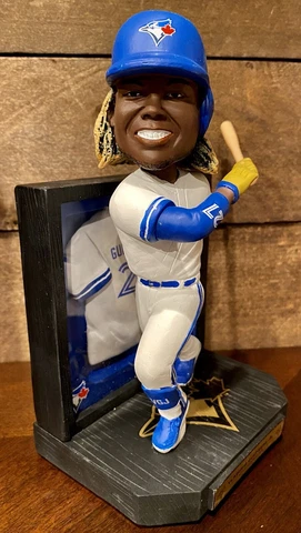VLADIMIR GUERRERO JR. TORONTO BLUE JAYS “ROOKIE” FRAMED JERSEY BOBBLEHEAD “RARE” Cover