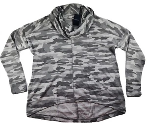LUCKY BRAND Camoflauge Pullover Gray Thermal Top Womens Large NWT NEW - Picture 1 of 10