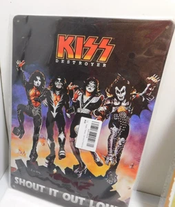 Kiss "Shout it out Loud" Wall Decor, Tin Sign 8" x 12" ALL METAL - Picture 1 of 2