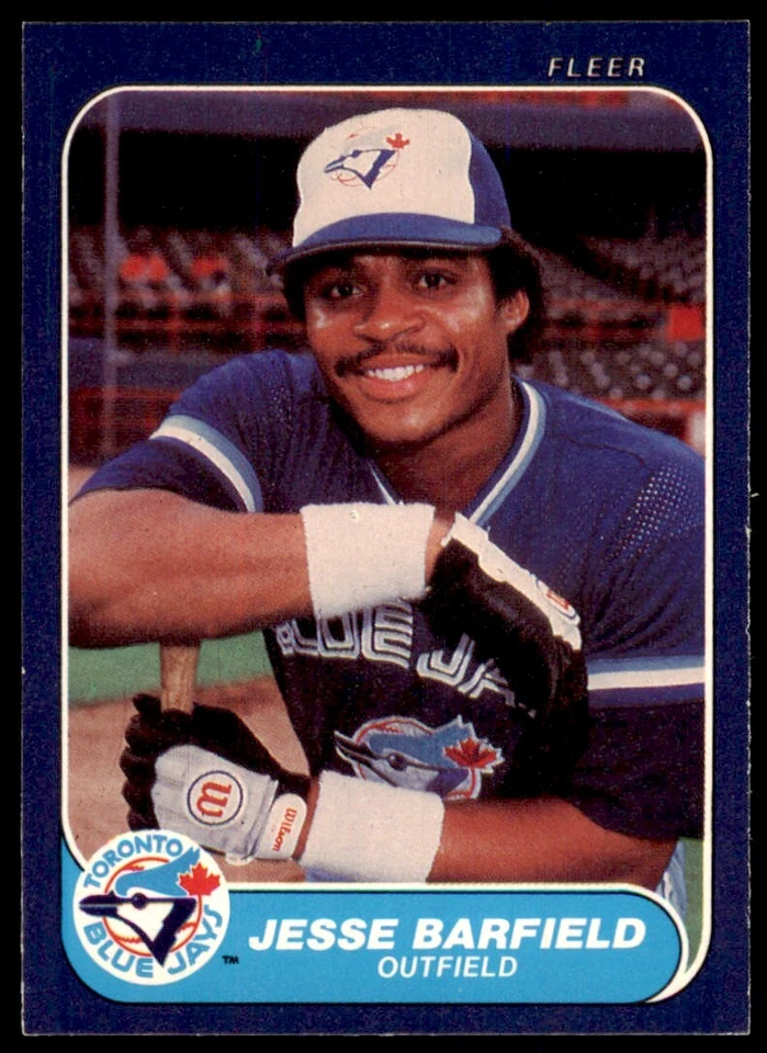 1986 Fleer Jesse Barfield ,, Toronto Blue Jays #52 - Image 1 of 2