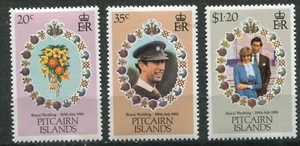 PITCAIRN ISLANDS 1981, ROYAL WEDDING: DIANA & CHARLES,  Scott 206-208, MNH - Picture 1 of 1