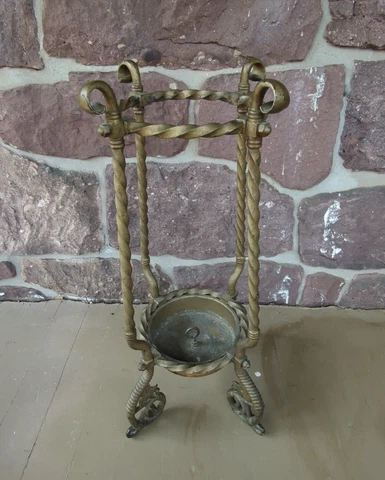 Vintage Victorian Style Twist Wrought Iron Umbrella or Stick Stand Cover