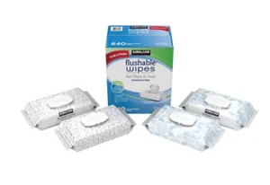 640 Kirkland Signature Moist Flushable Wipes 10x64 Packs Brand New 1 - Picture 1 of 5