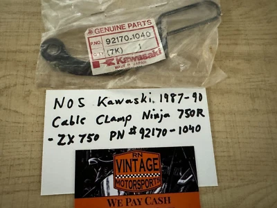 Nuevo de Lote Antiguo Kawasaki 1987-90 Abrazadera de Cable Ninja 750R-ZX750 Parte # 92170-1040 Nuevo Foto 1 de 4