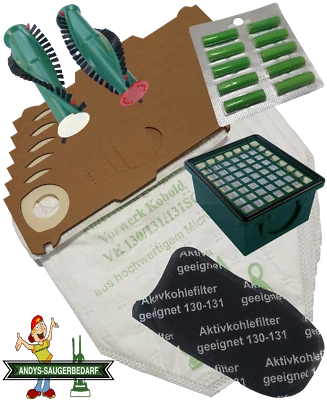 MARKENLOS Staubsaugerbeutel Filtertüten Beutel Vlies geeignet Vorwerk Kobold VK 130 131
