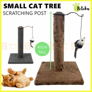 Pet Cat Kitten Scratching Post Tree with Mouse Pole Scratcher Scratch Toy Climb - Picture 1 of 6