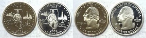 2003-S Illinois Statehood Quarter Silver & Clad Proofs 2 Coin Set - Picture 1 of 3