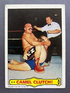 1985 Topps WWF Wrestling #49 Camel Clutch! THE IRON SHEIK! JABRONI! - Picture 1 of 2