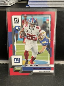2022 Donruss Saquon Cebada Rojo PRUEBA DE PRENSA Paralelo New York Giants #163 - Imagen 1 de 1