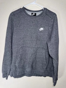 Black Label Nike Sz Youth XL Heather Gray Pullover Sweatshirt Pouch Pocket - Bild 1 von 3