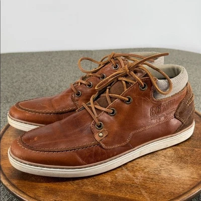 Bull Botas Boxer Para Hombre 13 Cuero Marrón Encaje Madera de Arce 86 NW Regatta Crew Foto 1 de 4