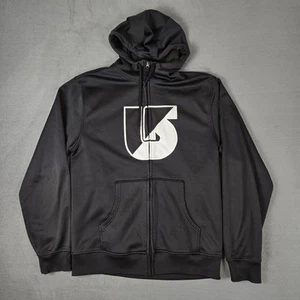 Burton DryRide Hoodie Mens XL Black Full Zip Jacket Fleece Lined Logo - Picture 1 of 9