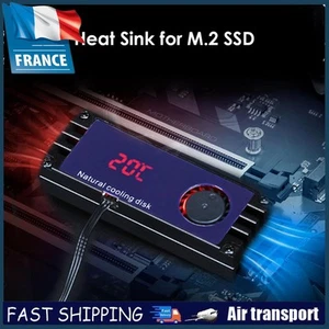 Digital Temperature Display M.2 SSD Heatsink Cooler with Turbo Fan (Black) NEW - Bild 1 von 7