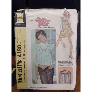 Vintage McCall's Pattern 4180 Yng Junior/Teen Jumper or Top Size 9/10 (1974) - Picture 1 of 2