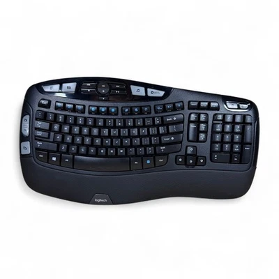 Teclado Logitech K350 Wave Y-R0053 820-007885 Ergonómico Sin Dongle USB, Probado Foto 1 de 4