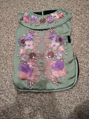 Roupas Wayne M Kleski rosa e roxo floral com miçangas coleção Katherine's novas - Imagem 1 de 4