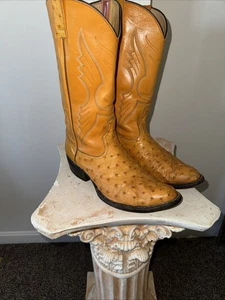 CAMARGO’S MASSGEFERTIGTE HANDGEMACHTE BUTTERSCOTCH OSTRICH WESTERN COWBOY STIEFEL HERREN 8D - Bild 1 von 16