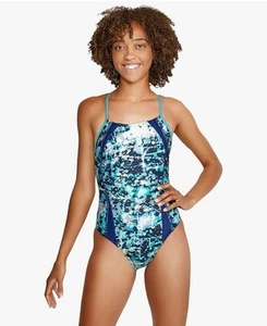 Speedo Damen Badeanzug Einteiler Prolt Flipback Printed Bleach Peacoat Gr: 34 - Bild 1 von 4