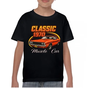 Classic 1970 Muscle Car Youth T-shirt American Legendary Performance Kids - Picture 1 of 50