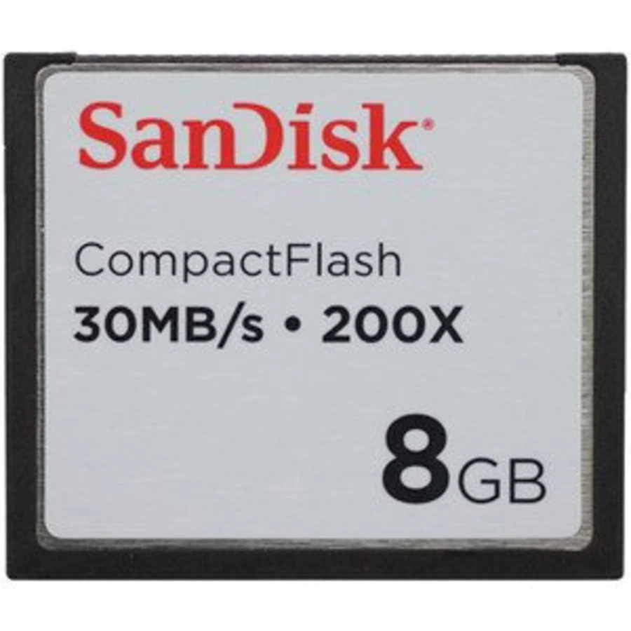 Sandisk CompactFlash 8GB Compact Flash Memory Card 30MB/s 200x - Image 1 of 1