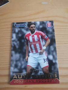 JONATHAN WOODGATE - TOPPS AUTHENTICS BARCLAYS TRADING CARDS . 2011/2012 . 