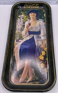 Vintage Coca-Cola Serving Metal Tray Gibson Girl Reproduction Of 1921  Mfg. 1973 - Picture 1 of 8