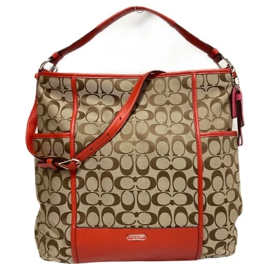 Hobo Coach Park Signature 30341 caqui bermellón nuevo con etiquetas Foto 1 de 4