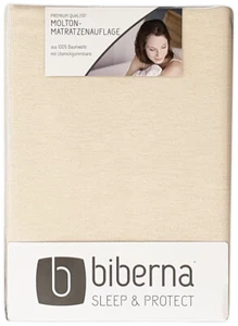 Biberna Matratzenauflage aus Molton - Matratzen Schutz und Pflege 100% Baumwolle - Bild 1 von 2