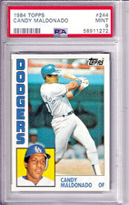 CANDY MALDONADO 1984 Topps Card #244 LA DODGERS PSA 9 