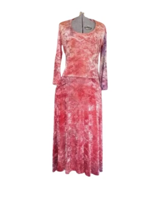 Vintage Rico Autumn Colors Boho Hippie Maxi Dress Tie Die Look Romantic Sexy - Image 1 of 4