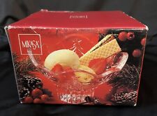 Mikasa Christmas Night 6" X 4" Footed Glass Candy/Dessert Bowl (WY601/210) NIB
